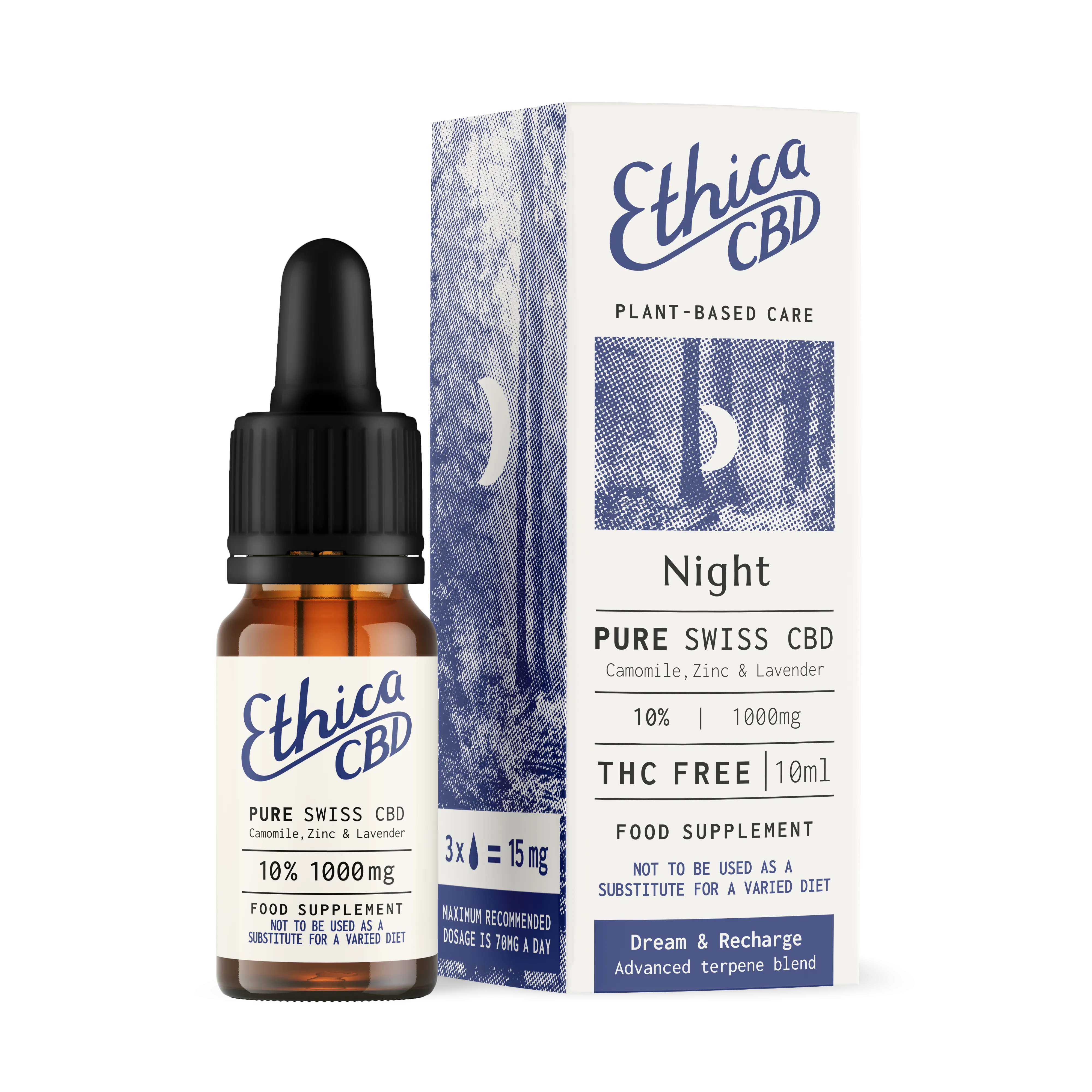 1000mg Pure Swiss CBD Oil – Night | Dream & Recharge |10ml