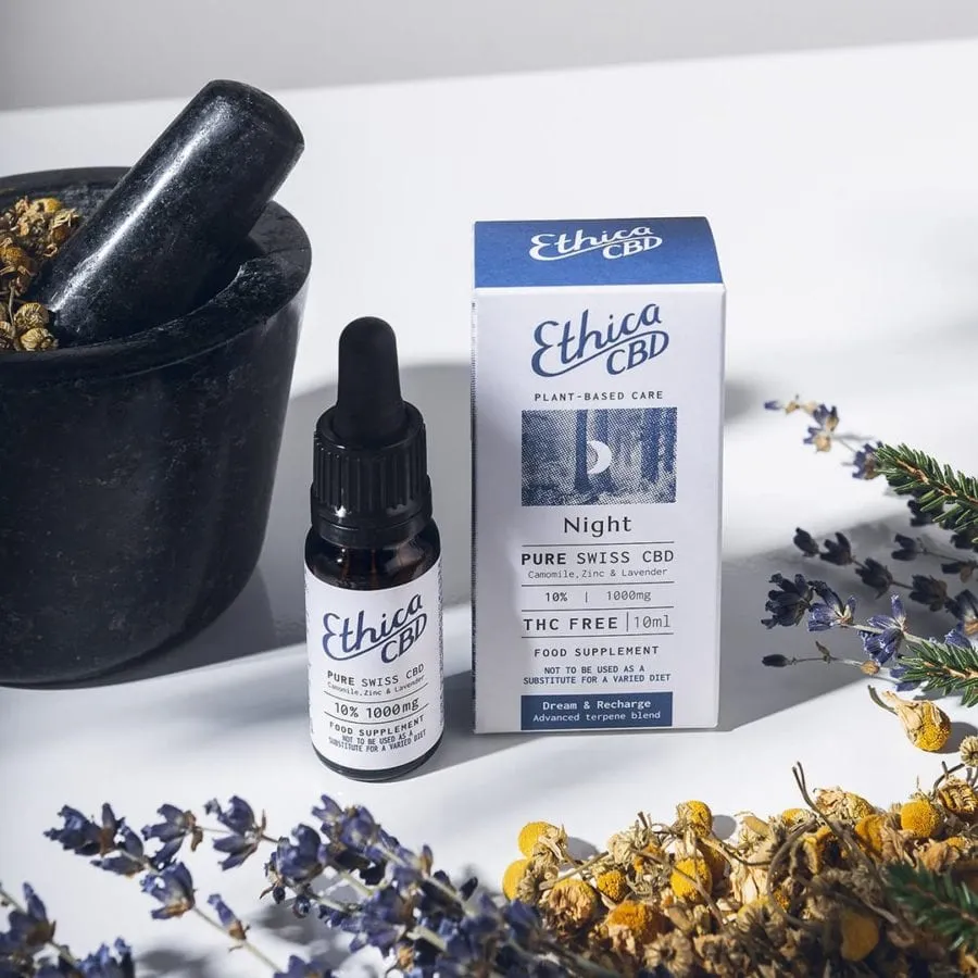 1000mg Pure Swiss CBD Oil – Night | Dream & Recharge |10ml