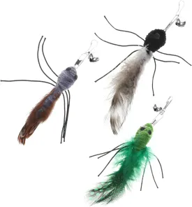 3Pcs Cat Refills Interactive Cat Teaser Replacement Insect Toy Refill for Indoor Cats Safe and Engaging Play