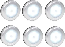 6 Pack Motion Sensor Lights Indoor, Magnetic Cordless Battery Powered LED Night Light Safe Lights Stair Closet Lights Under-Cabinet Lighting Stick Anywhere Lamp for Home Kitchen Cabinet Bathroom