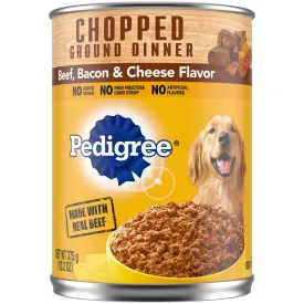 Beef, Cheese & Bacon Flavor Ground Wet Dog Food for Adult Dog, 13.2 Oz. Can