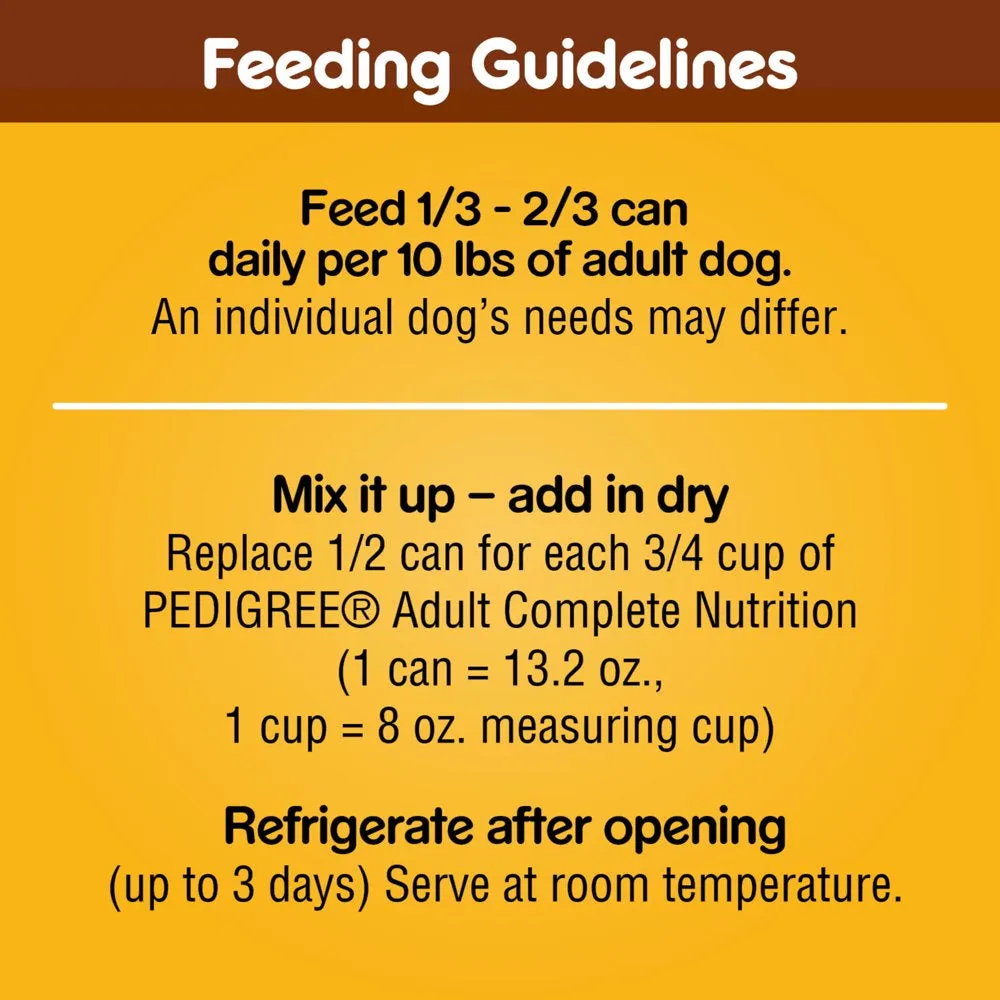 Beef, Cheese & Bacon Flavor Ground Wet Dog Food for Adult Dog, 13.2 Oz. Can