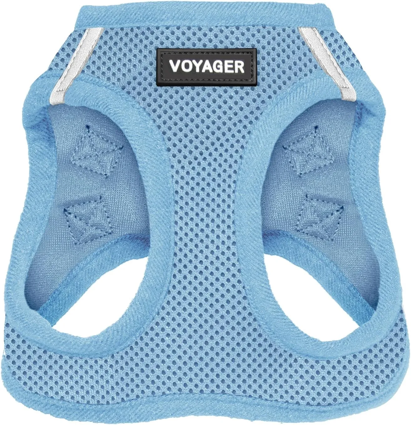 Best Pet Supplies - All Weather Mesh, Reflective, No Pull Harness for Small, Medium Dogs, Cats - Secure with Hook & Loop Fastener, Buckle, Double D-Rings - Baby Blue, S