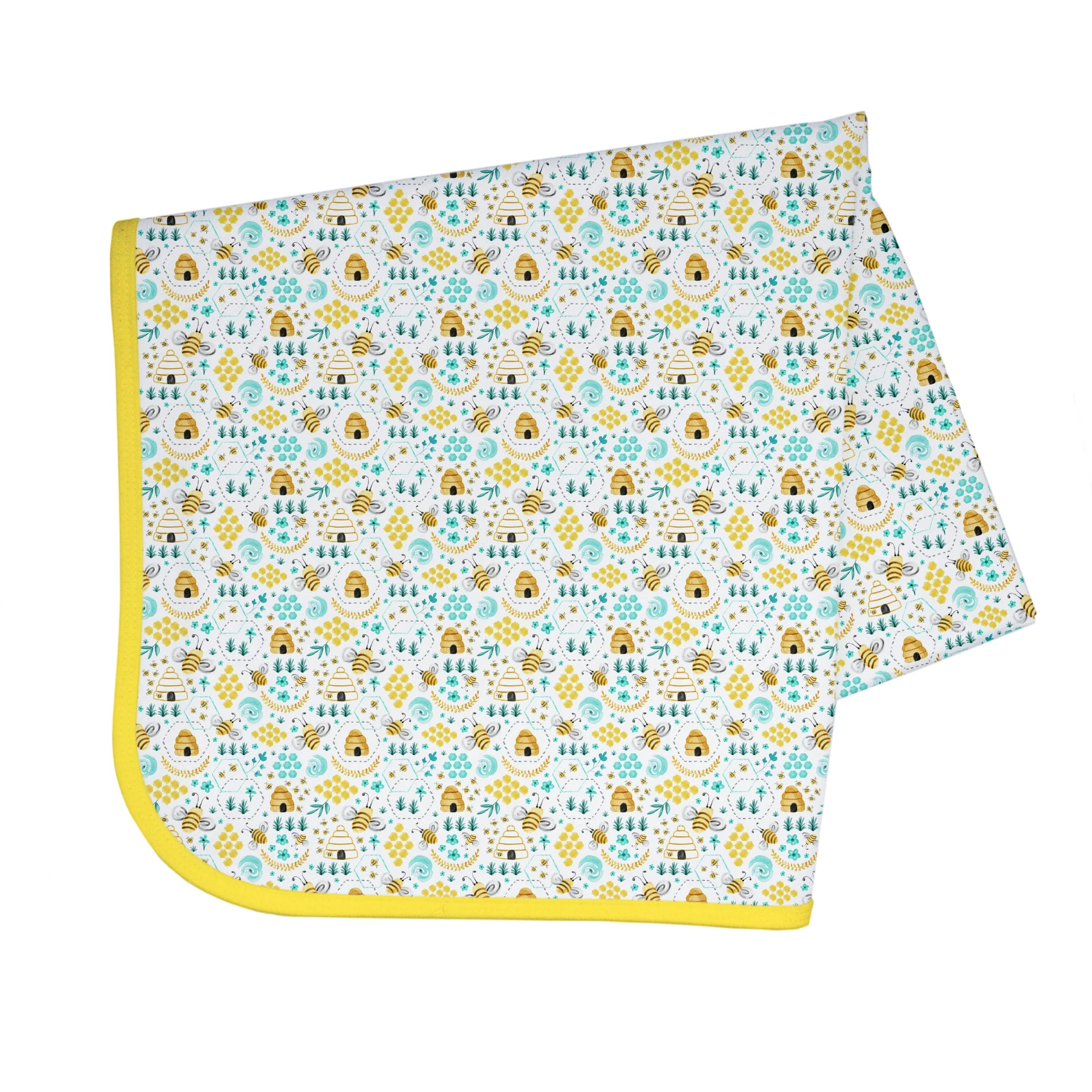 Busy Bees Splash Mat - A Waterproof Catch-All for Highchair Spills and More!