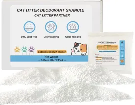 Cat Litter Deodorizer, Litter Box Odor Eliminator, Eliminate Smells Fragrance Free Natural Formula, Unpleasant Odor Control Remover Granules for Small Animal to Keep Home Fresh (Pack of 2)