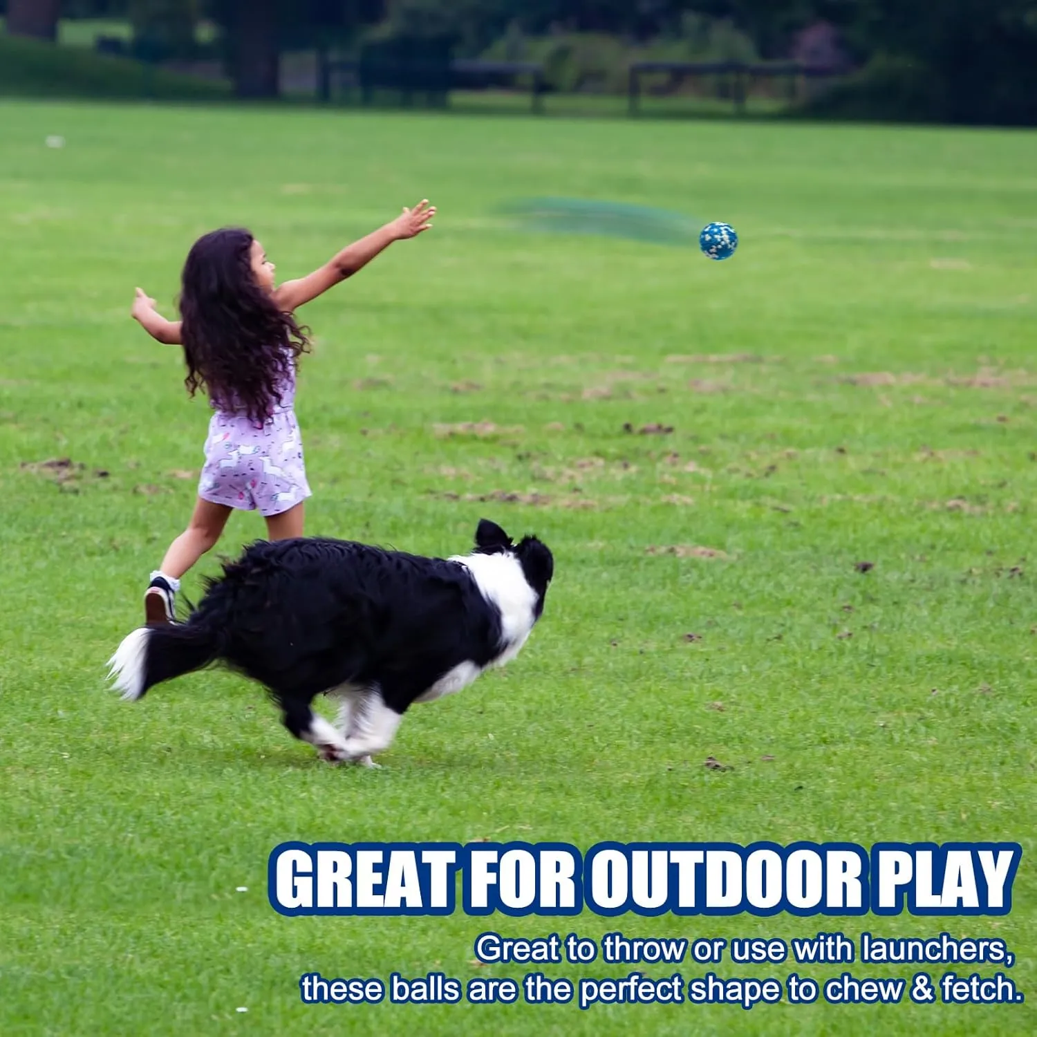 Dog Balls, Indestructible Tennis Balls for Dogs, Durable Bouncy Dog Toy Balls for Aggressive Chewers, Interactive Dog Toys for Fetch Game, Lightweight Floating Dog Toys
