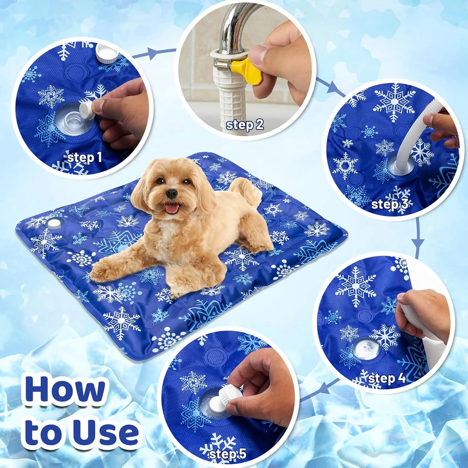 Dog Cooling Mat, Summer Self Cooling Pad for Small Medium Large Dogs, Waterproof Washable Reusable Pet Mat for Sleeping Relax Indoor & Outdoor (20"*23")