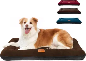 Dog Crate Bed Mat, Indestructible Dog Bed, Washable Chew Proof Cat Mat with Hidden Zipper & Anti-Slip Bottom for Large Medium Small Pet Cozy Sleeping