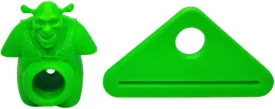 Funny Shrek Toothpaste Topper, Include 1pc Triangle Toothpaste Squeezer Toothpaste Cap Interesting Gadgets Gift for Friends Family Set (Small 0.51 inch)