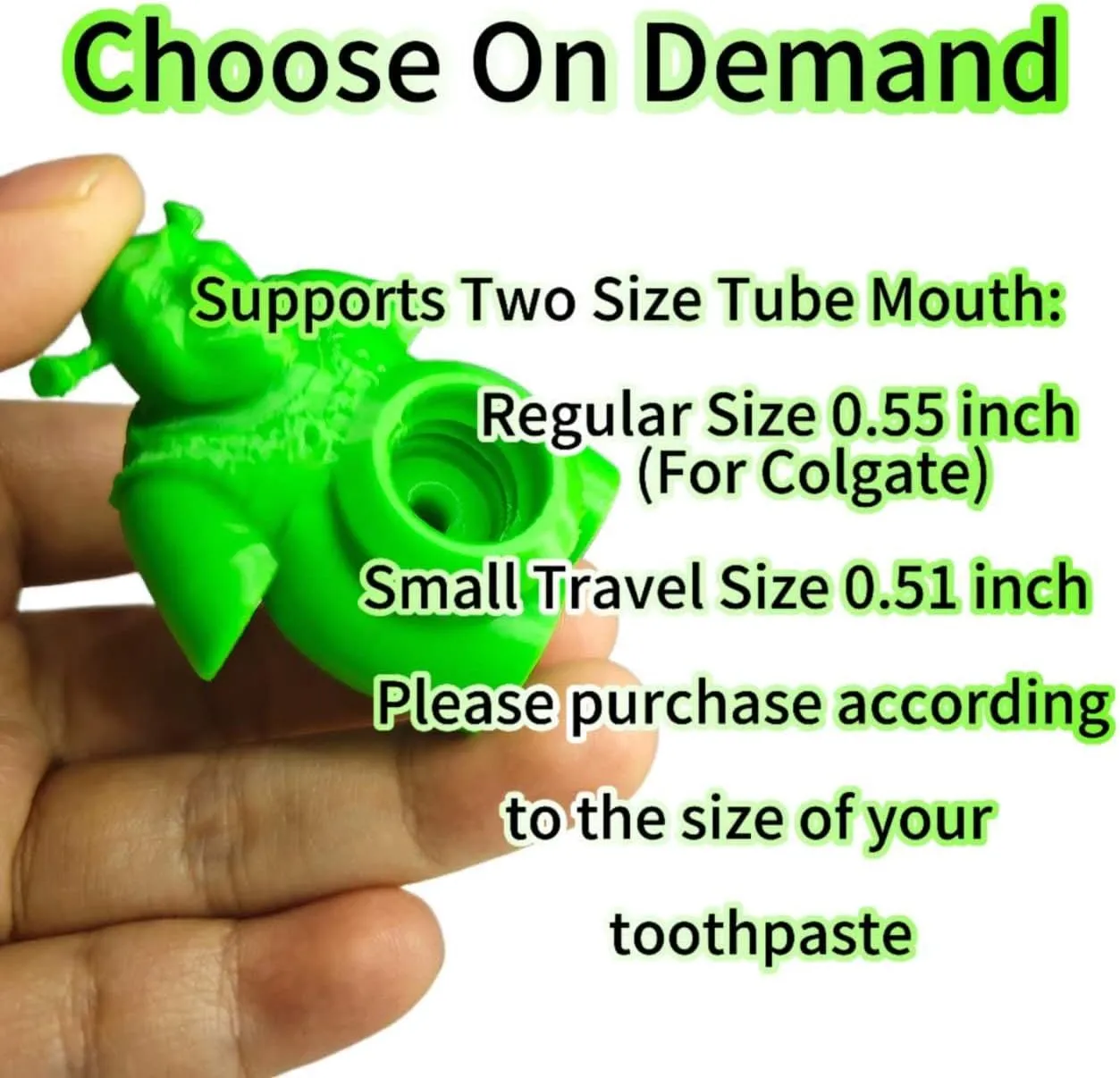 Funny Shrek Toothpaste Topper, Include 1pc Triangle Toothpaste Squeezer Toothpaste Cap Interesting Gadgets Gift for Friends Family Set (Small 0.51 inch)