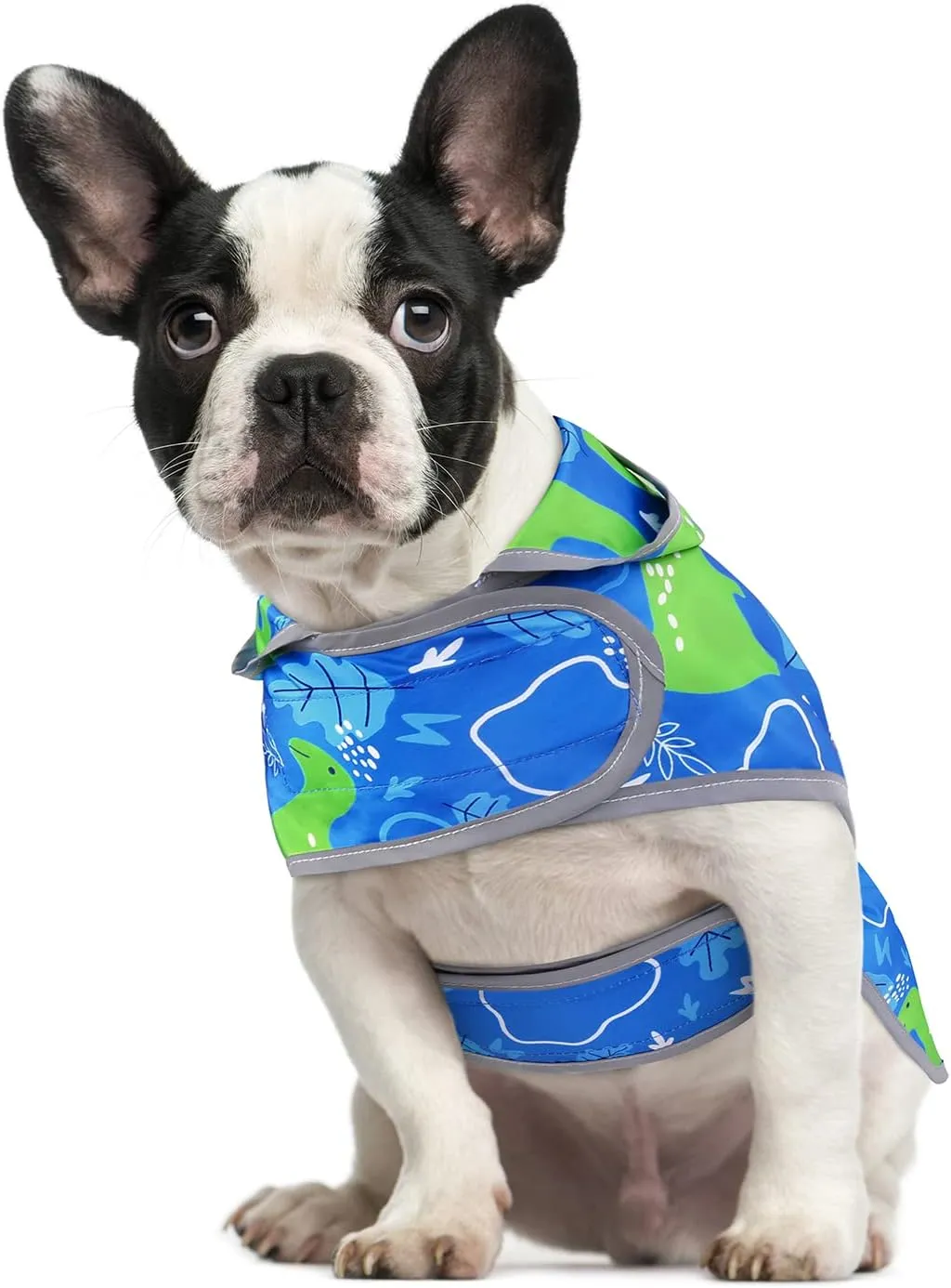 HDE Dog Raincoat with Clear Hood Rain Jacket Poncho for Small Medium Large Dogs Dinosaurs - M