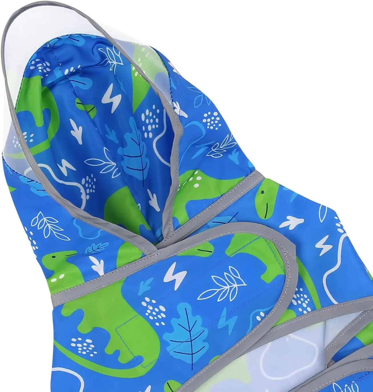 HDE Dog Raincoat with Clear Hood Rain Jacket Poncho for Small Medium Large Dogs Dinosaurs - M