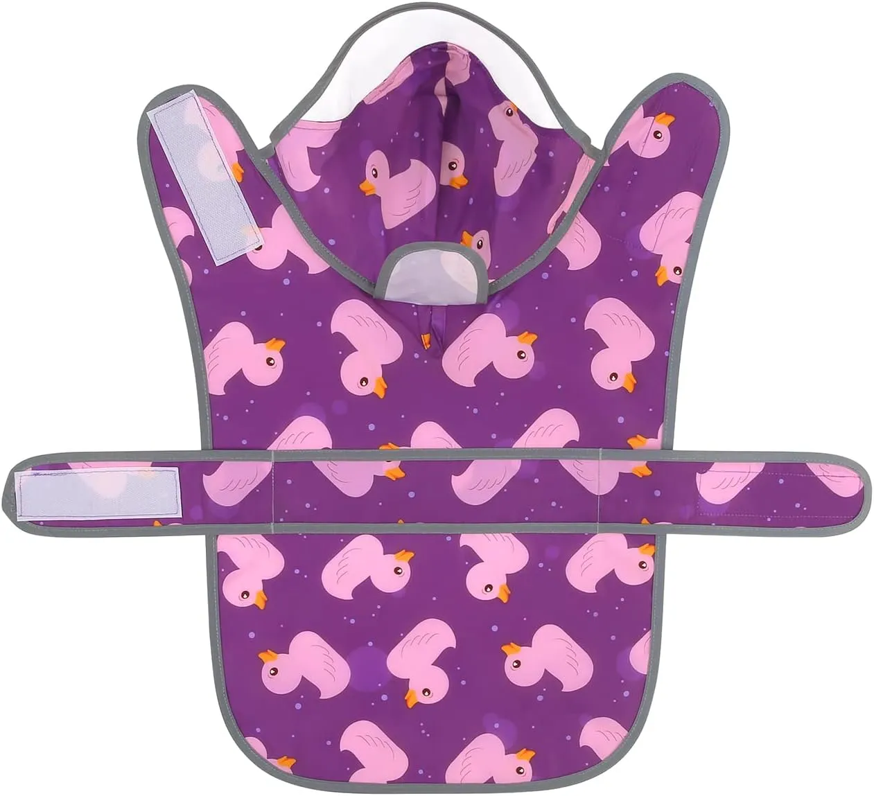 HDE Dog Raincoat with Clear Hood Rain Jacket Poncho for Small Medium Large Dogs Ducks Purple - M