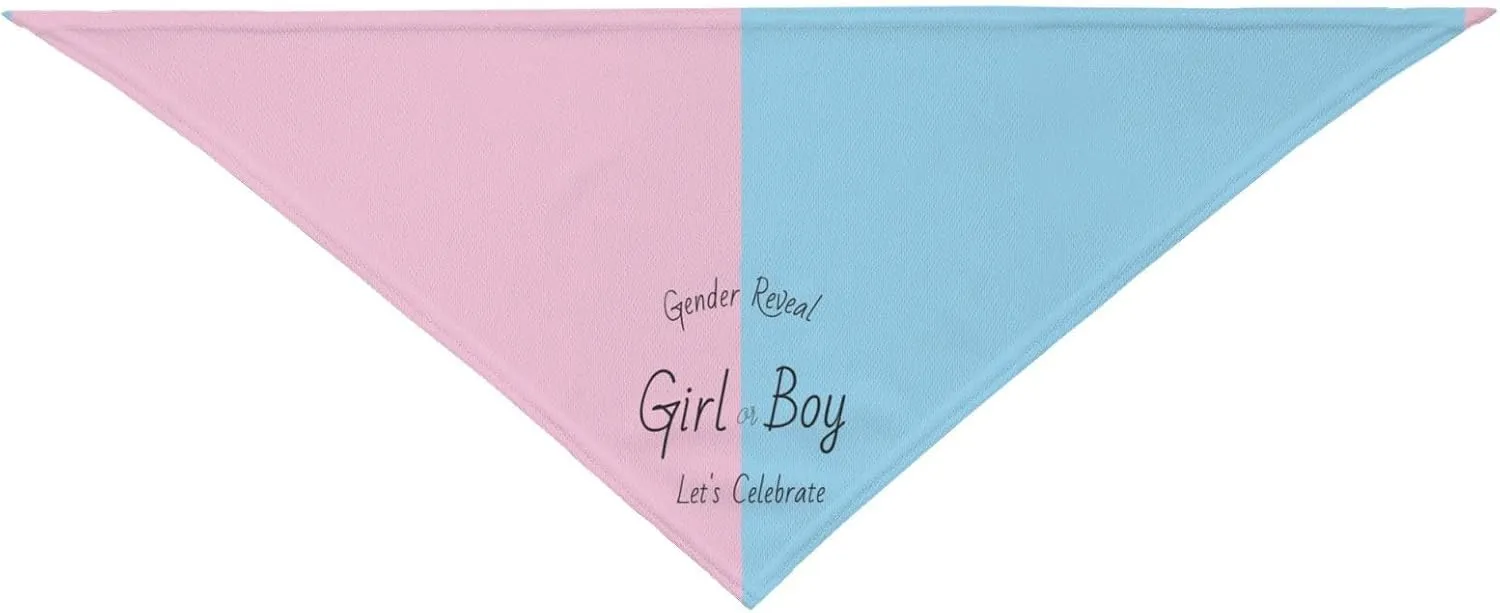 He Or She What Will It Be? Gender Reveal/Baby Announcement Dog Bandana,Pet Neckerchief for Pets Daily Wear Photo Prop Party Supplies (Gender Reveal)