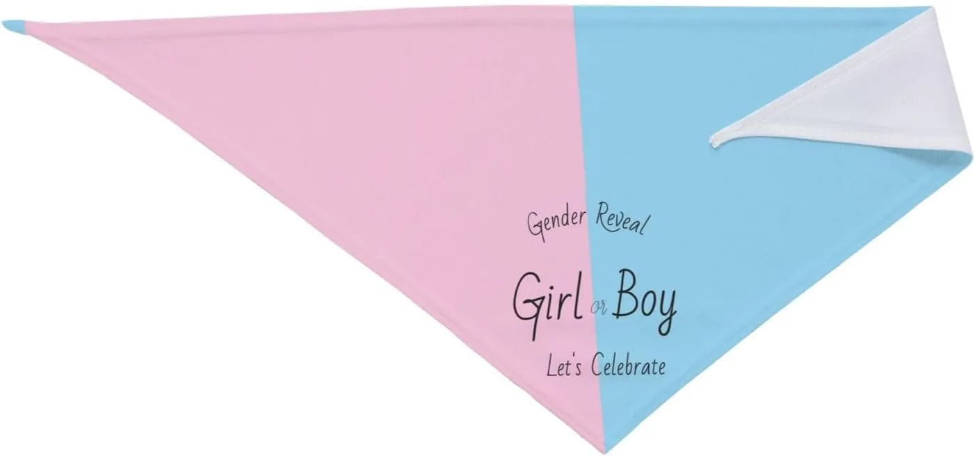He Or She What Will It Be? Gender Reveal/Baby Announcement Dog Bandana,Pet Neckerchief for Pets Daily Wear Photo Prop Party Supplies (Gender Reveal)