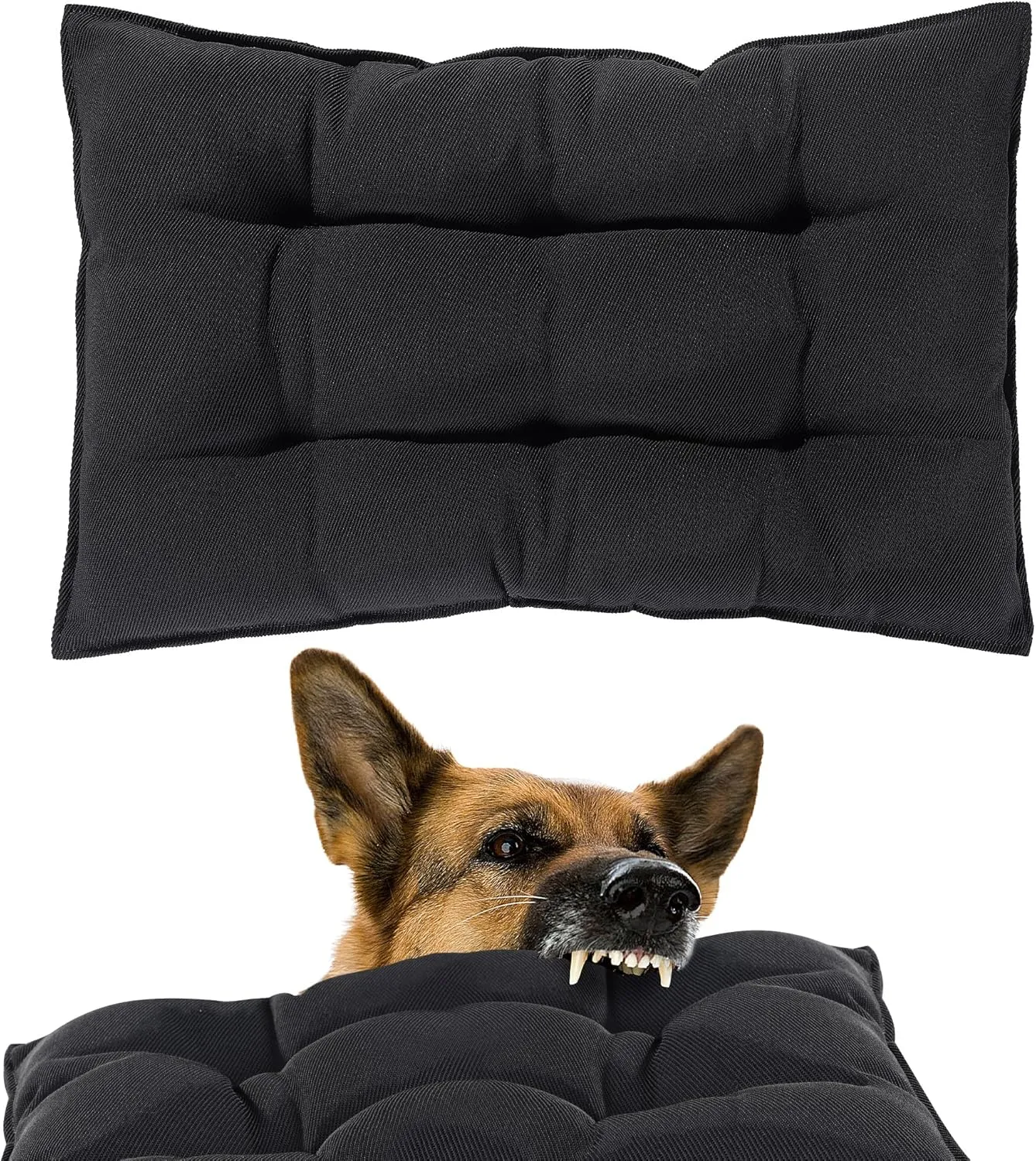 HOMBYS Chew Proof Dog Bed for Teething Puppy, Indestructible Durable and Water Resistant Crate Pad Mat for Aggressive Chewers, Kennel Pad for Medium Dogs Cages (Small(29" L x 18" W))