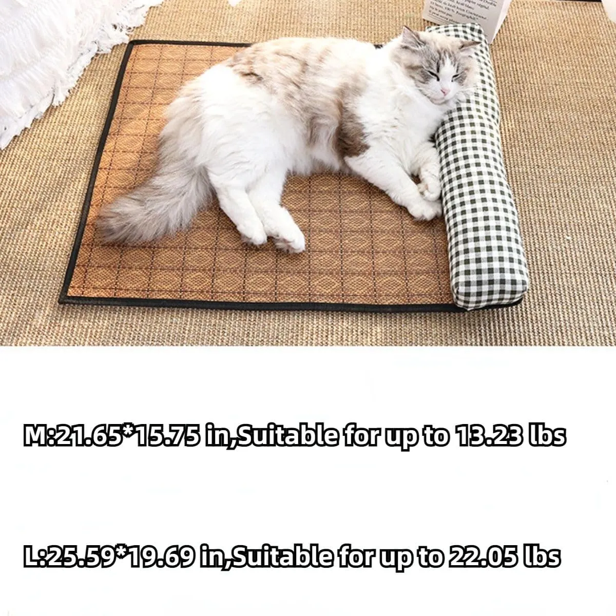 Ice Silk Mat Summer Dog Sleeping Mat Cool Animal Pad Cat Ice Mat Cooling Mat Dog Sleeping Mat Dog Cooling Pad Pet Bed Animal Summer Mat (Grey,Medium)