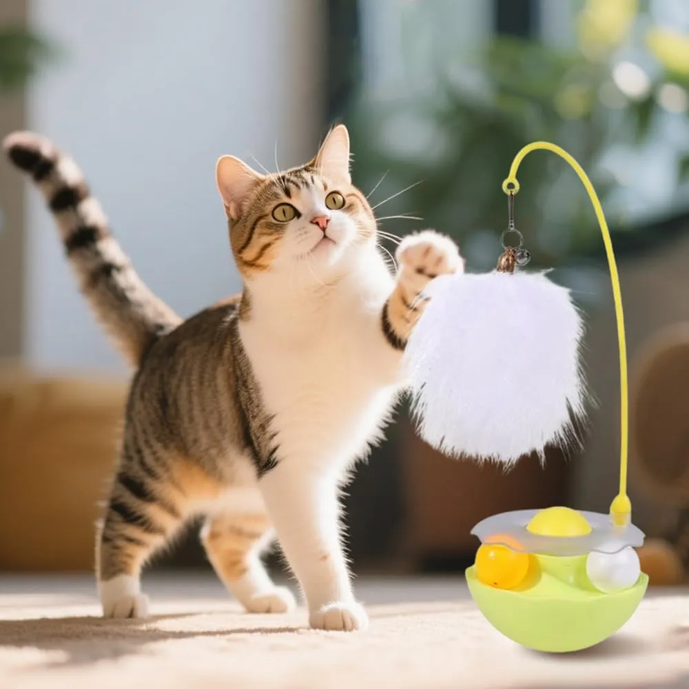 Interactive Cat Feather Toys, 2025 Upgraded Interactive Cat Toys for Indoor Cats, Teaser Catnip Toy for Kitten Cats (Blue)