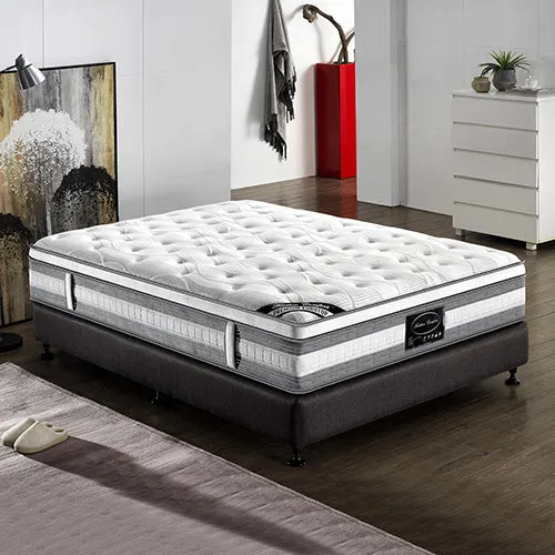 King Single size 34cm Mattress Euro Top Pocket Spring Coil with Knitted Fabric Medium Firm 5.0