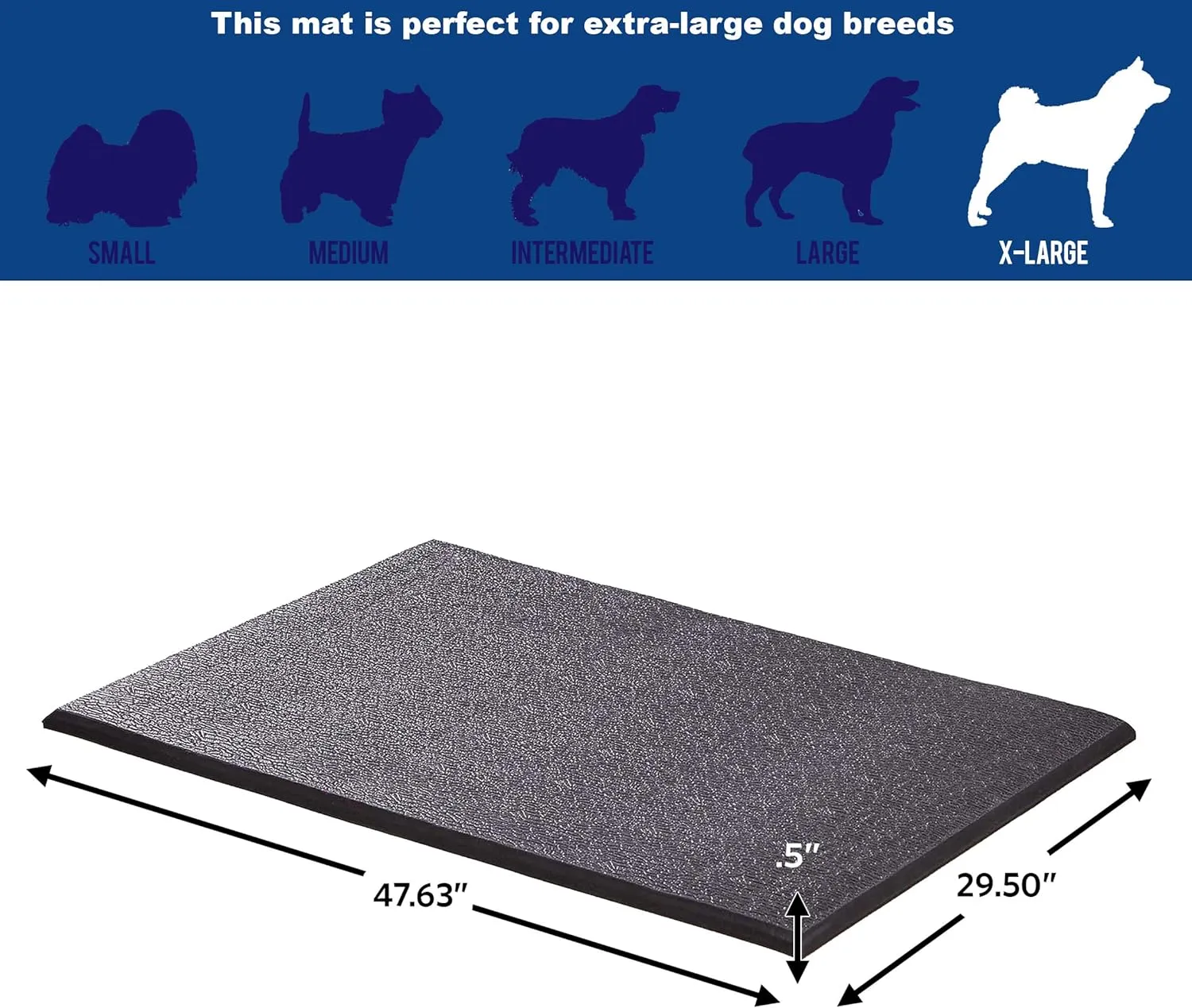 MidWest Homes for Pets Cushioned Dog Crate Mate, 48 inch Black