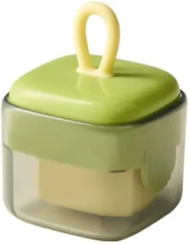 Mini lint Roller, Washable Sticky Roller, Reusable lint Remover, Portable pet lint Remover, Suitable for Clothing, Travel and Home use (Green, Square Style)