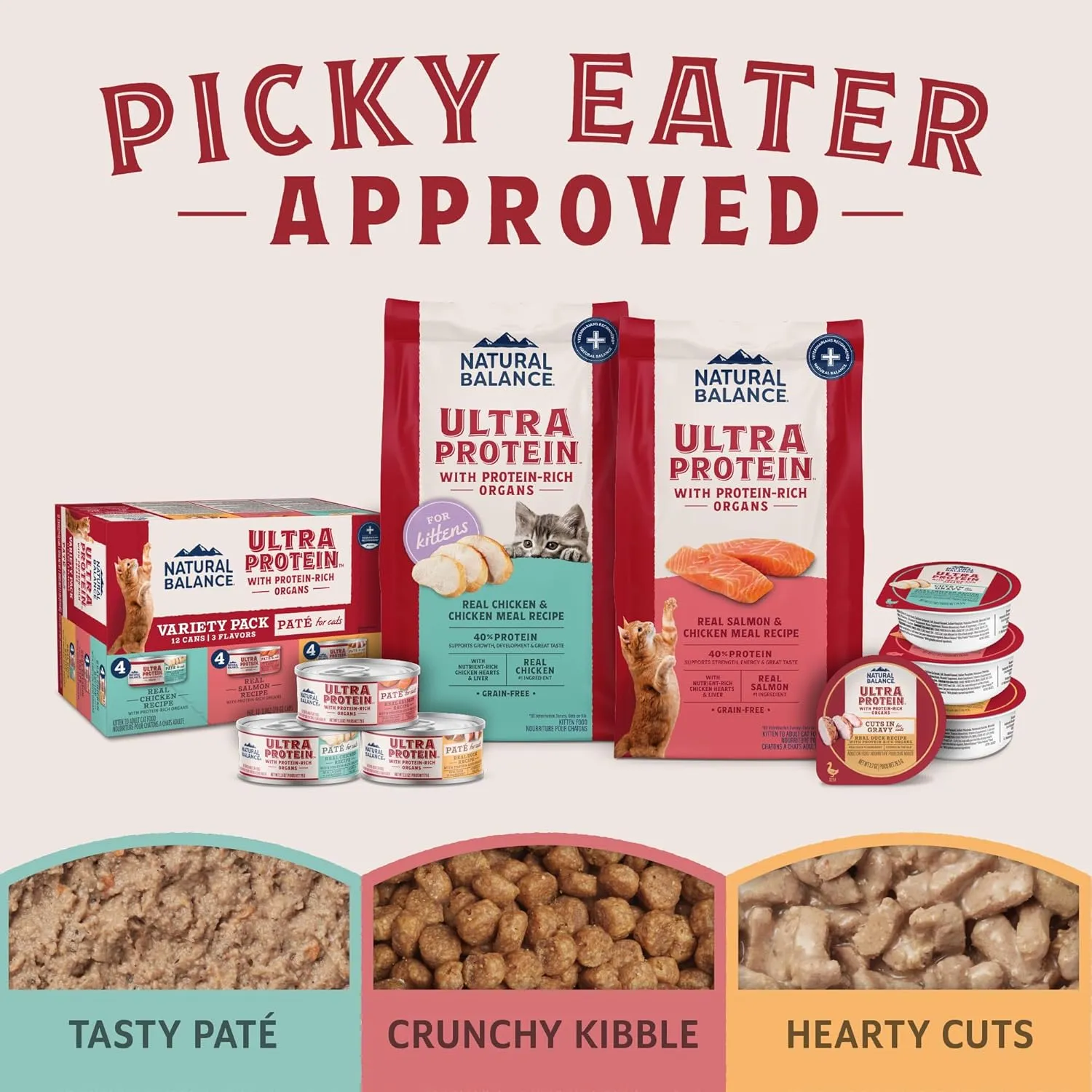Natural Balance Ultra Protein Dry Cat Food, Real Chicken & Chicken Meal Recipe with Protein-Rich Organs - 3 lbs.