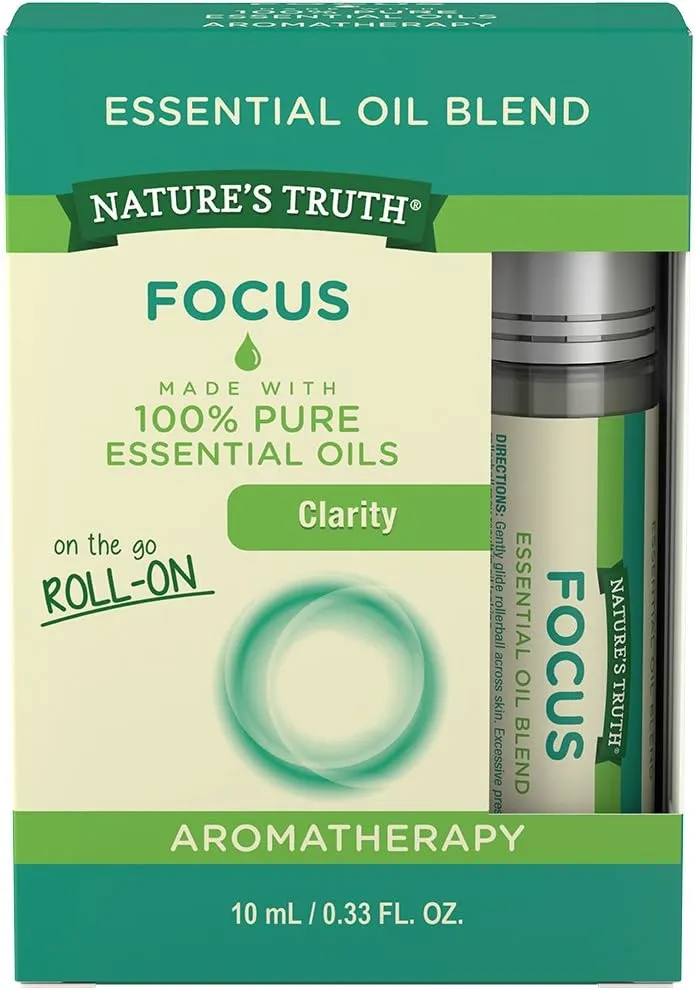 Nature's Truth Essential Oil Roll-On Blend, Focus, 0.33 Fluid Ounce