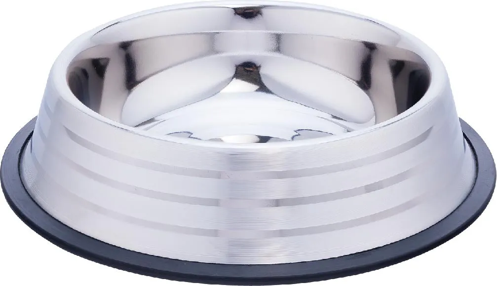 Nourish Stainless Steel Anti-Skid Cat Bowl Stripes
