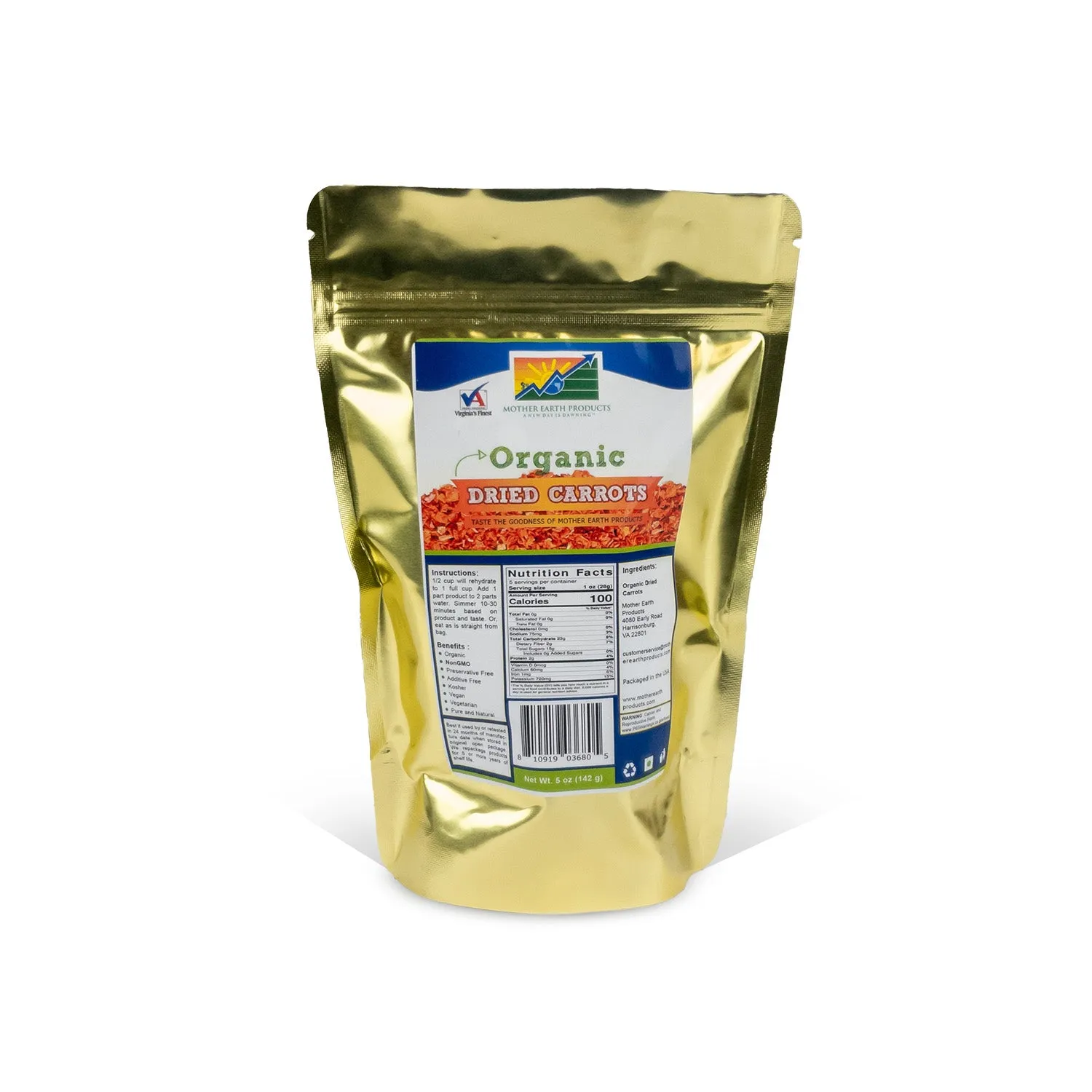 Organic Dried Carrots