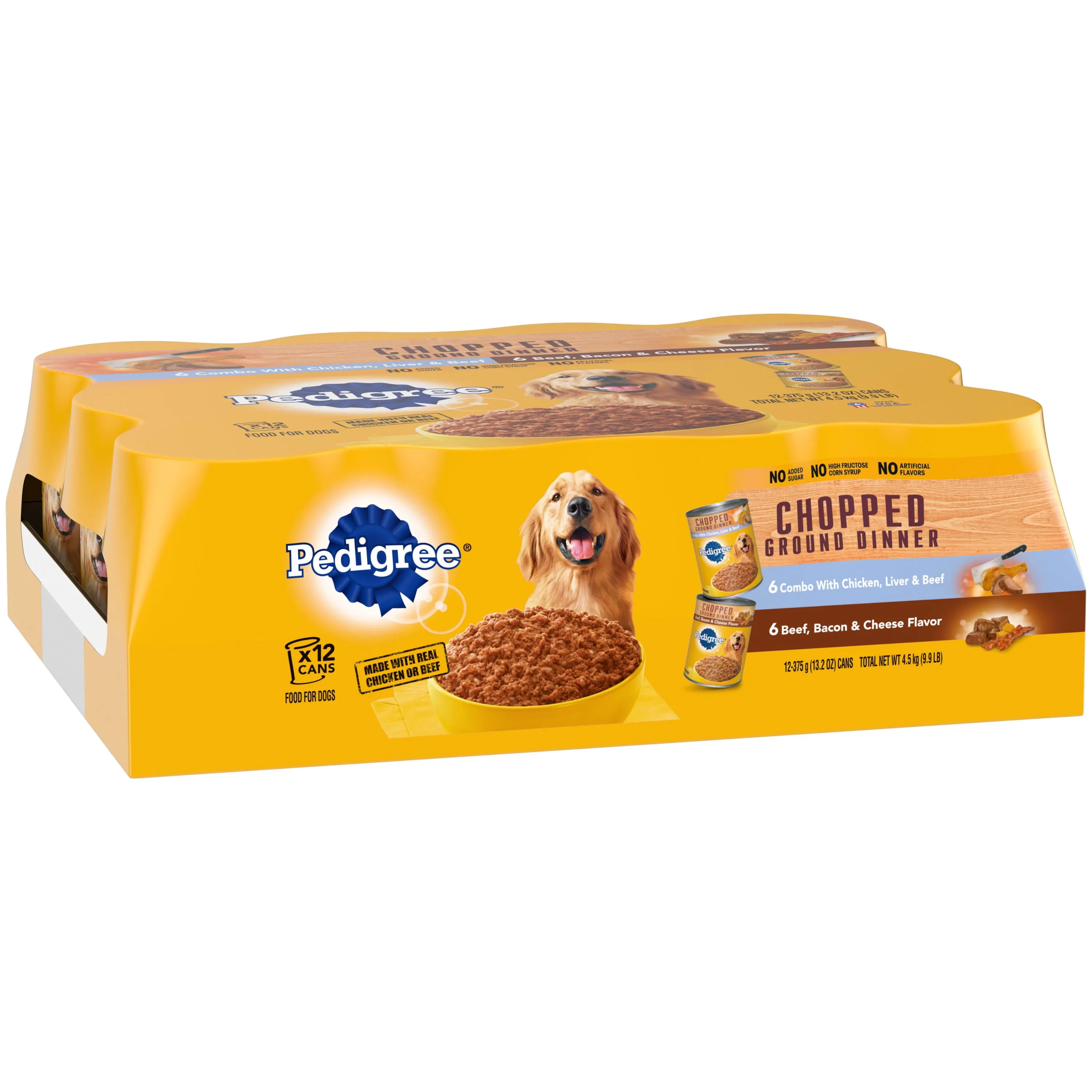 PEDIGREE CHOPPED GROUND DINNER Adult Canned Soft Wet Dog Food Variety Pack
