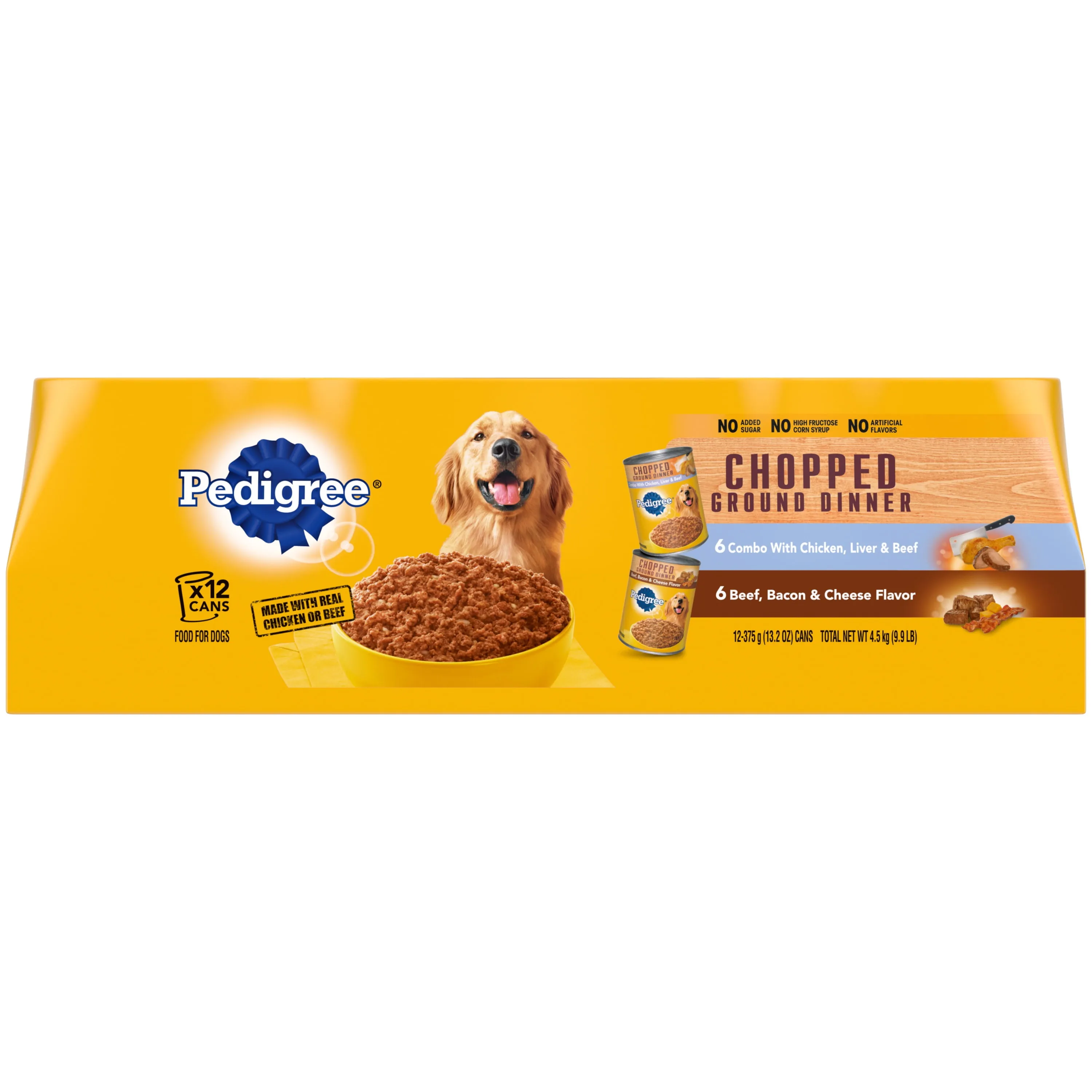 PEDIGREE CHOPPED GROUND DINNER Adult Canned Soft Wet Dog Food Variety Pack