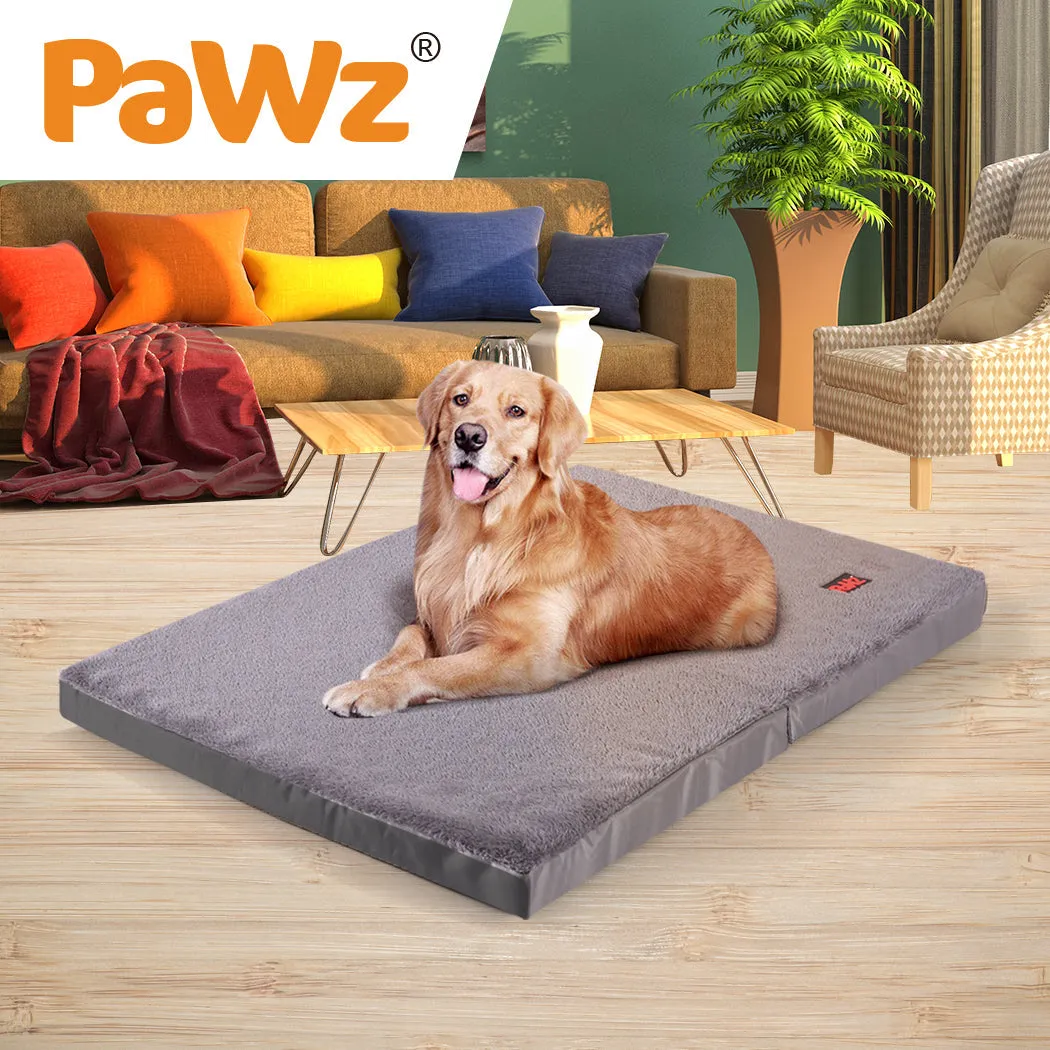 Pet Bed Foldable Dog Puppy Cushion Pad Soft Plush Black XXL