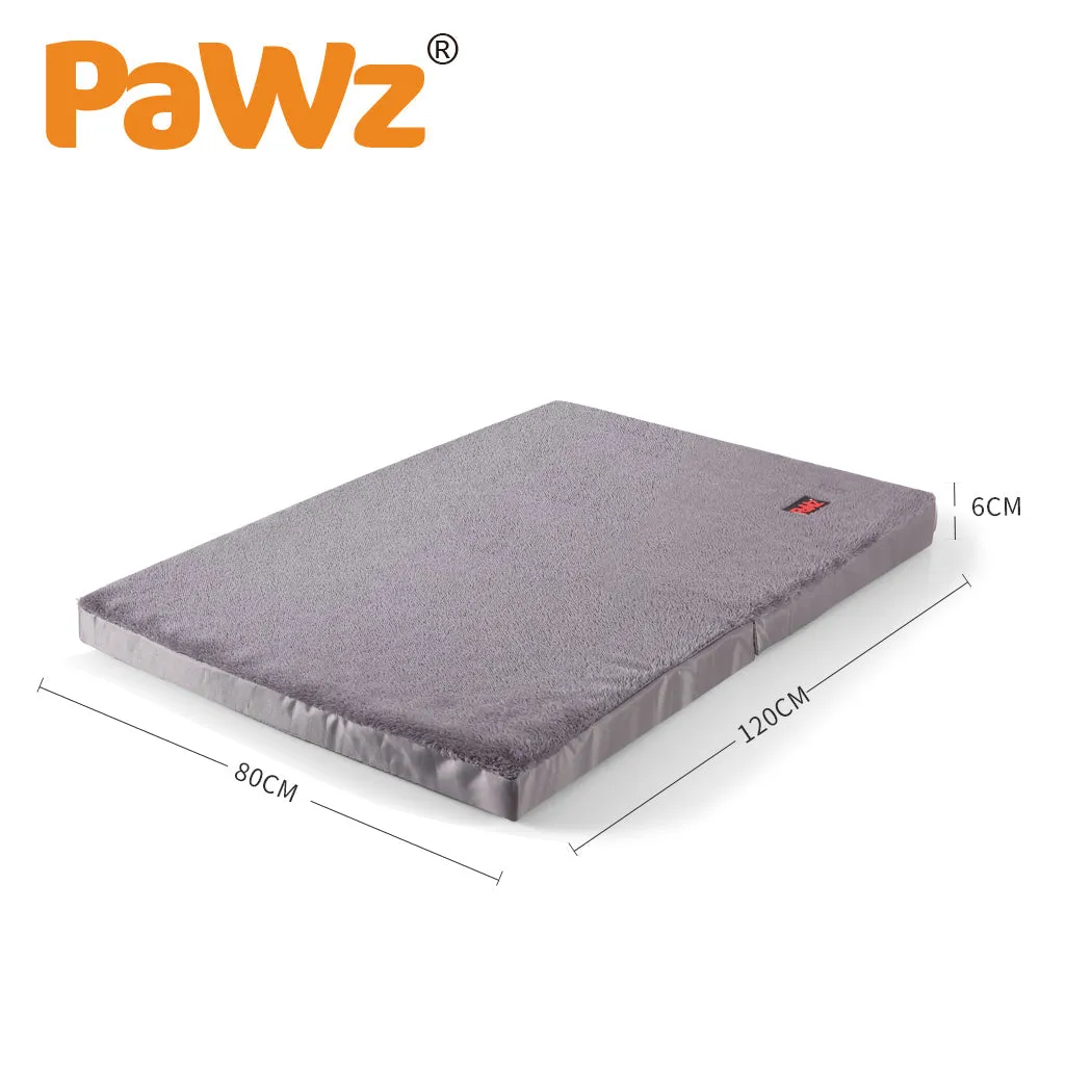 Pet Bed Foldable Dog Puppy Cushion Pad Soft Plush Black XXL