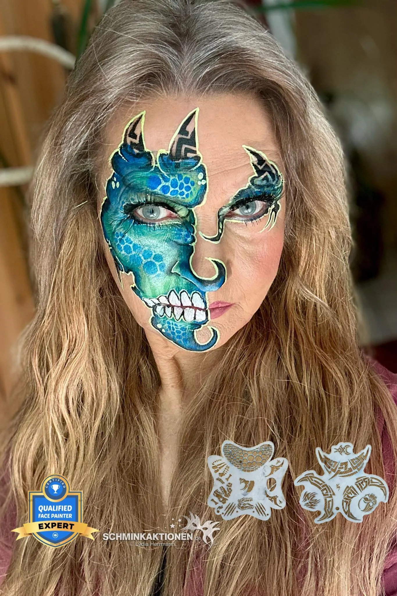 PK | FRISBEE Face Painting Stencil | NEW Mylar - Tribal  (Large Designs)- A7