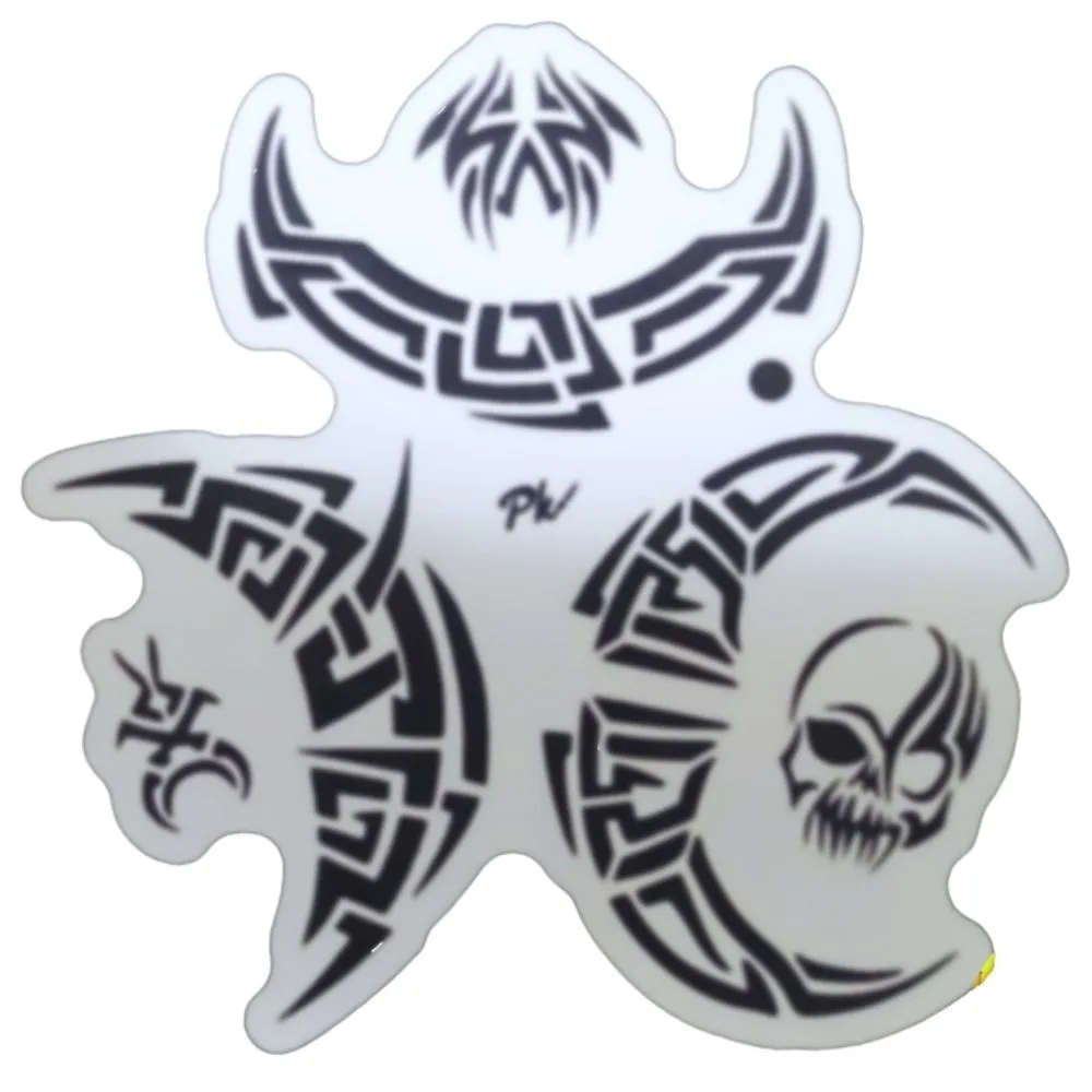 PK | FRISBEE Face Painting Stencil | NEW Mylar - Tribal  (Large Designs)- A7