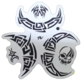 PK | FRISBEE Face Painting Stencil | NEW Mylar - Tribal  (Large Designs)- A7