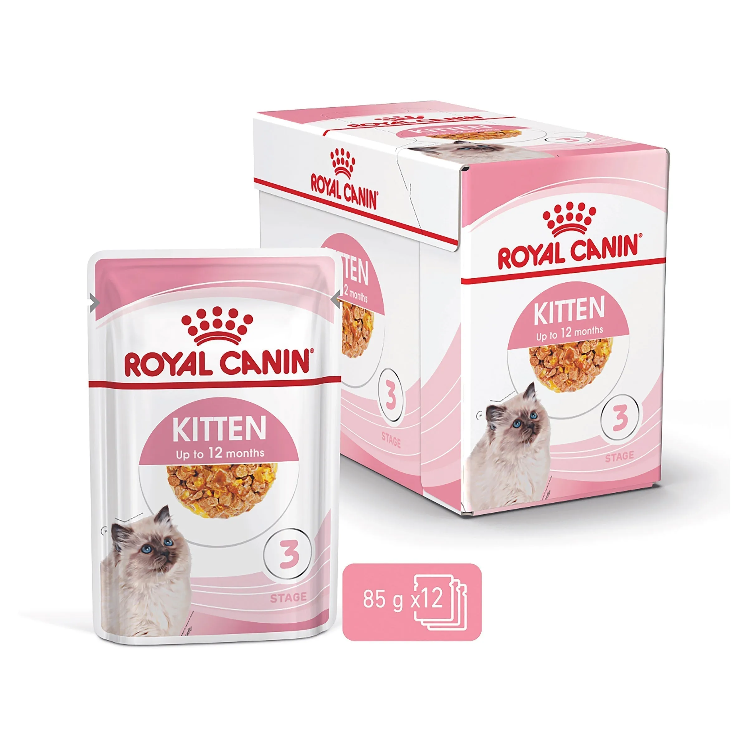 Royal Canin Kitten with Jelly Wet Food Pouches 85g x 12