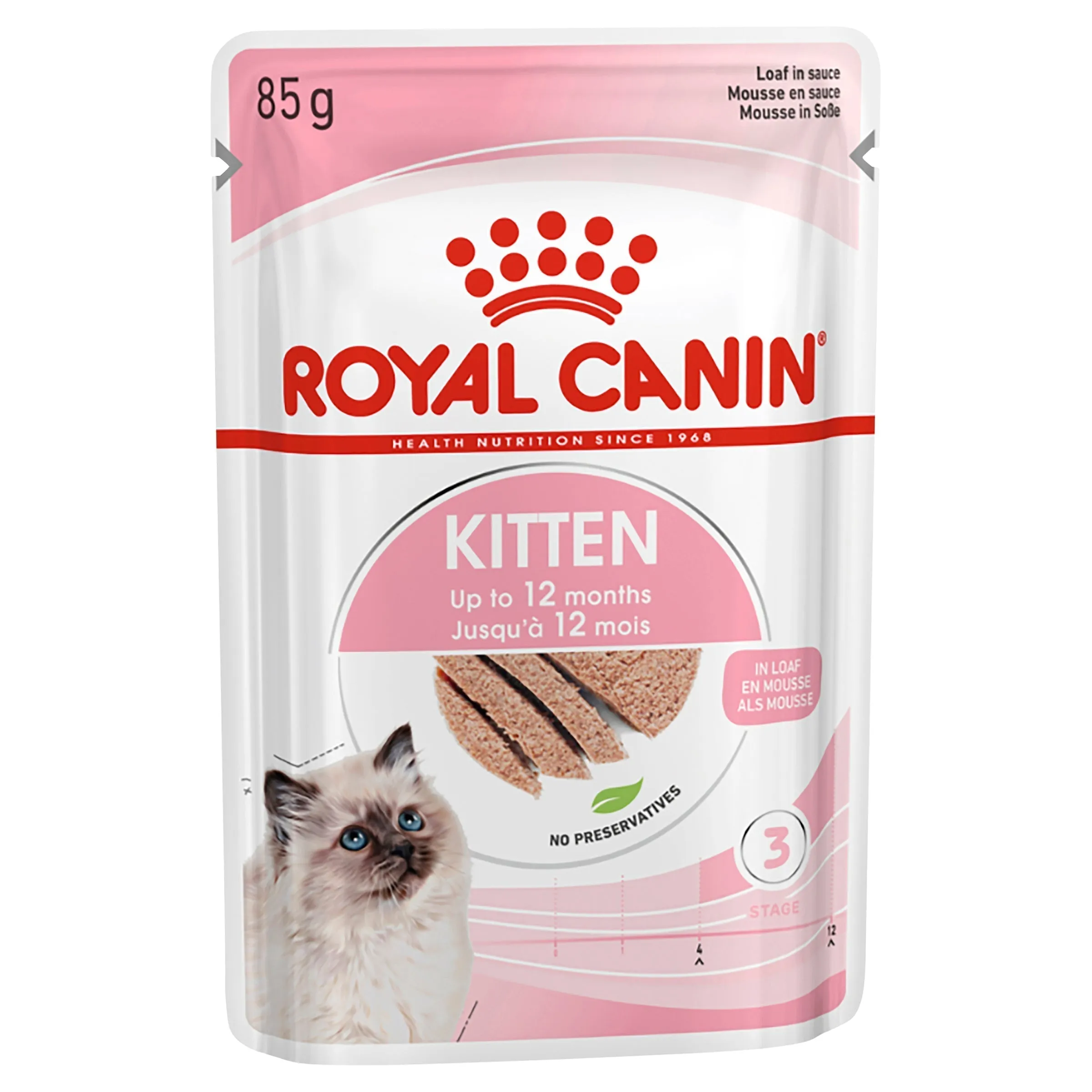 Royal Canin Kitten with Loaf Wet Food Pouches 85g x 12^^^