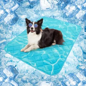SCENEREAL Upgraded Dog Cooling Mat for Small Meduim Large Dogs, 40"x60" Reversible Self- Cooling Mat for Summer Heat, Ice Cool Soft Pet Throw Blanket Use in Couch, Car, Seat,Bed- Machine Washable