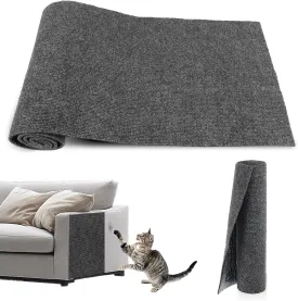 Self-Adhesive Cat Scratch Mat Trimmable Cat Scratching Post Carpet 39in Durable Carpet Mat Pad Replacement for Cat Tree Shelves Post Couch, Furniture, Walls & Doors DIY Cat Climbing Mat(Dark Gray)