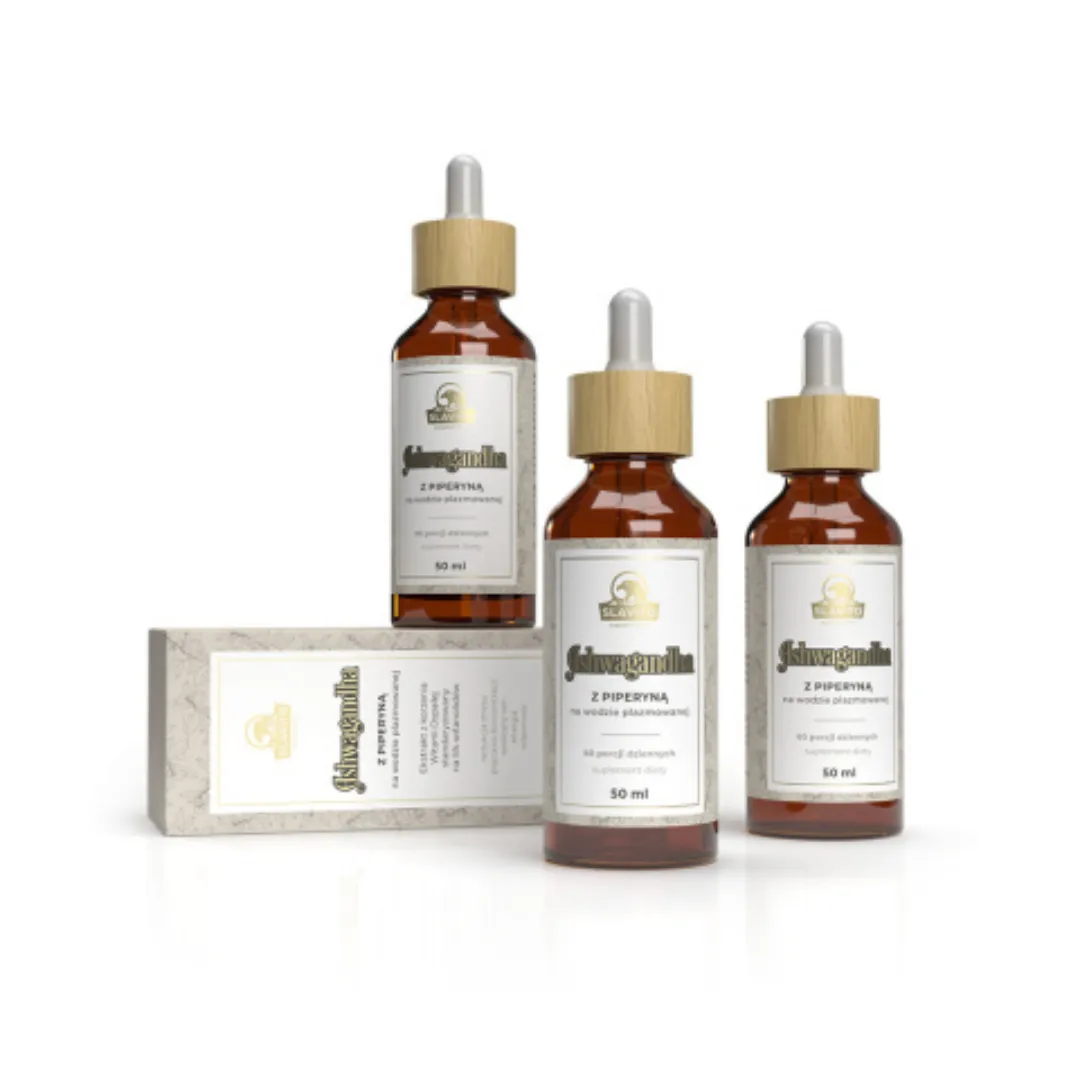 SLAVITO Ashwagandha with piperine on plasma water, 50ml - recommended by Dr H. Czerniak