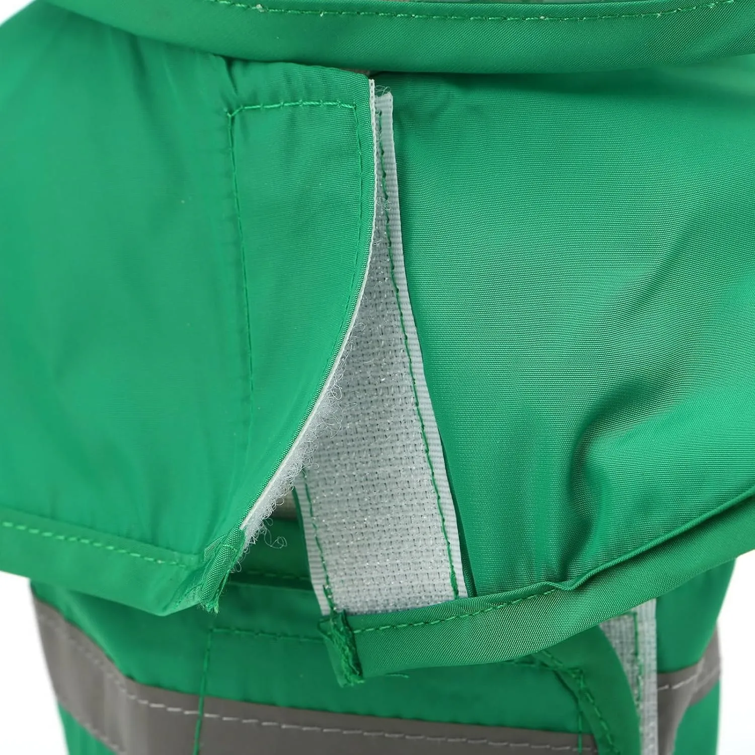 SMALLLEE_LUCKY_STORE Cute Frog Dog Raincoat with Clear Hood and Harness Hole Adjustable Waterproof Rain Jacket for Small Medium Large Dogs Boy Girl Reflective Pet Poncho, Green, L