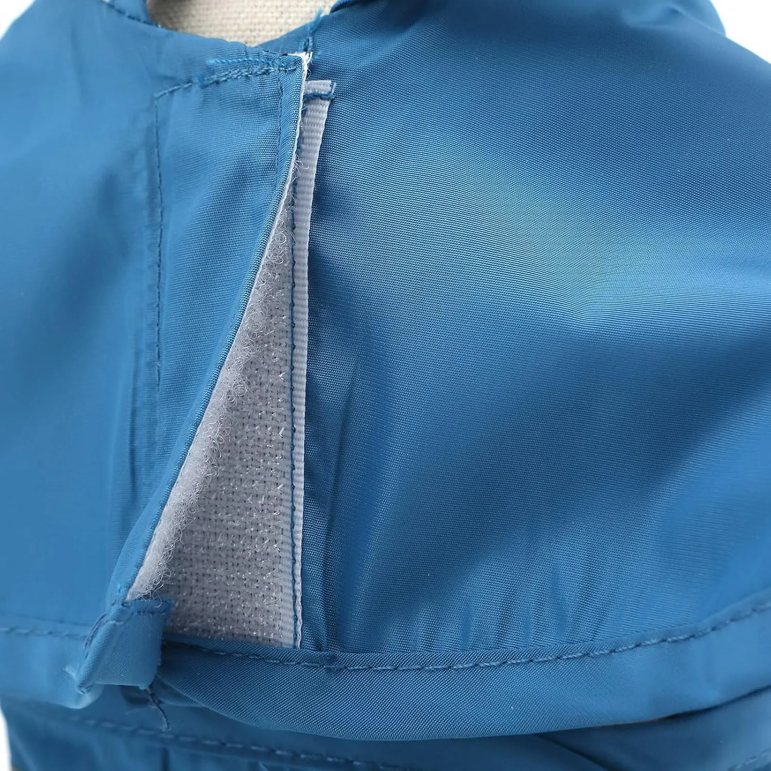 SMALLLEE_LUCKY_STORE Cute Shark Dog Raincoat with Clear Hood and Harness Hole Adjustable Waterproof Rain Jacket for Small Medium Large Dogs Boy Girl Reflective Pet Poncho, Blue, L
