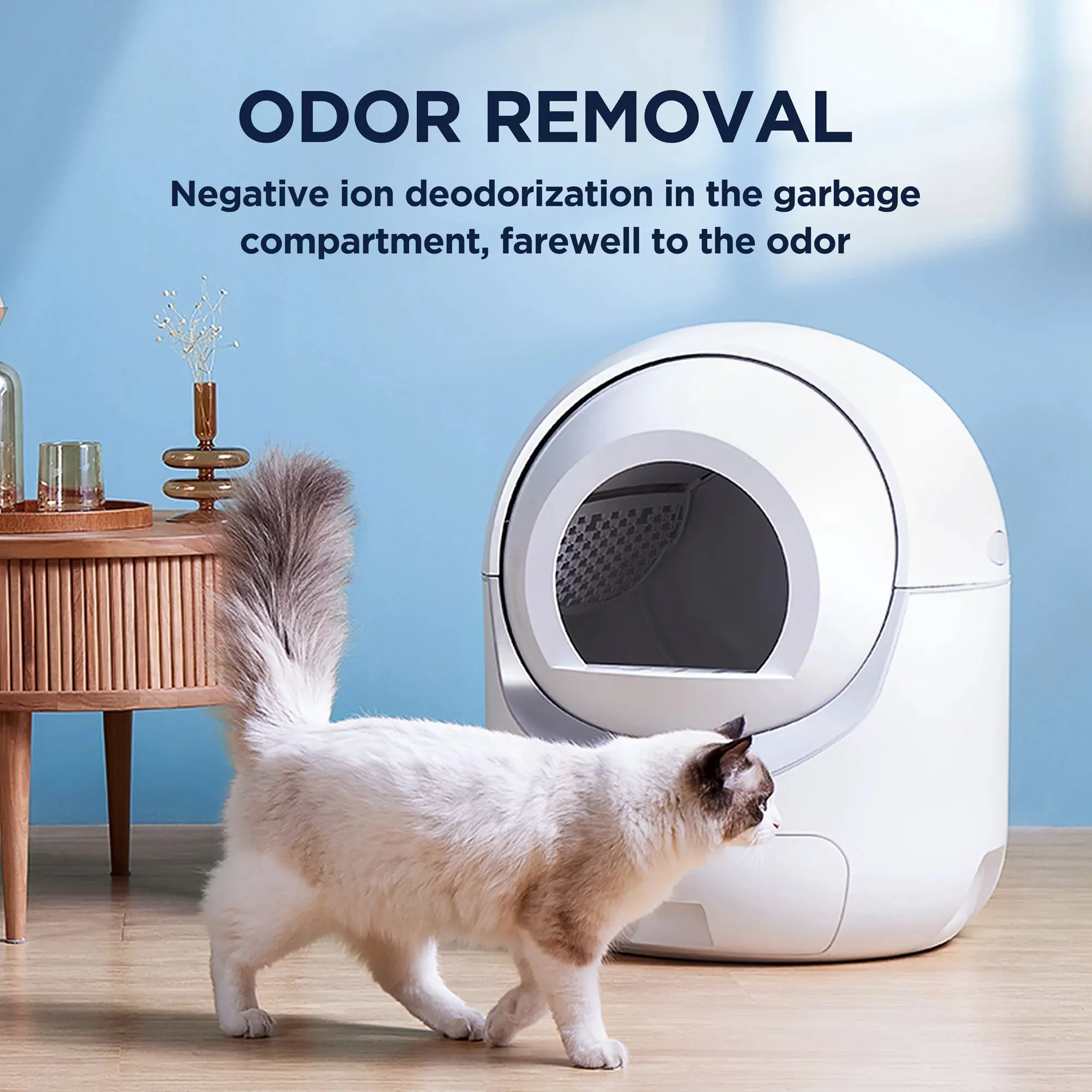Smart Automatic Litter Box, Self -Cleaning Cat Litter Box for Multiple Cats