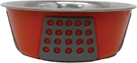 SPOT by Ethical Products - Non Slip Stainless Steel Dog Bowl Durable Dog Food and Water Pet Dish - Dishwasher Safe Tribeca Style - Multiple Sizes - Puppy Bowl Dog Bowl Cat Dish- Red-30oz