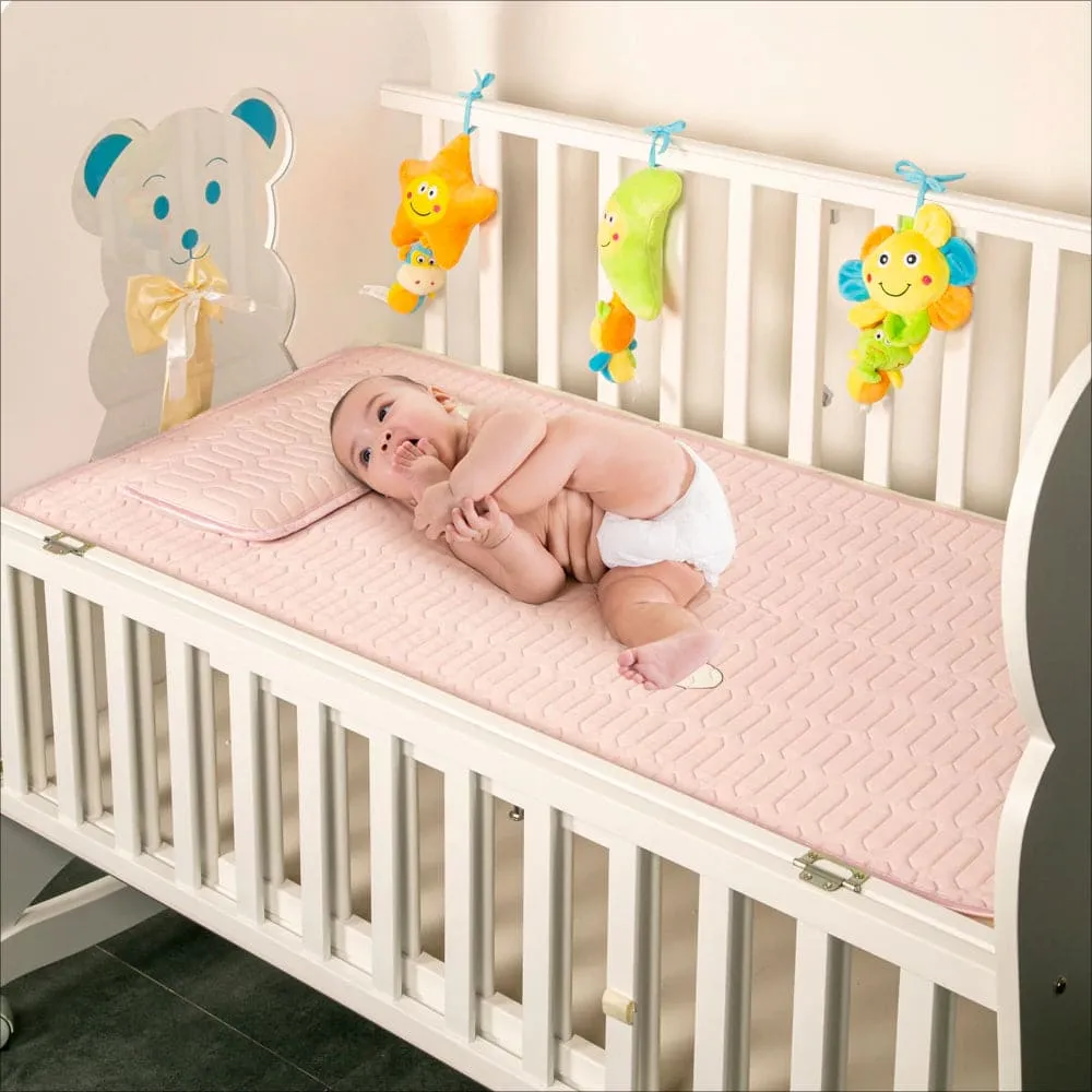 Strawberry In The Clouds Pink Washable Mat With Pillow