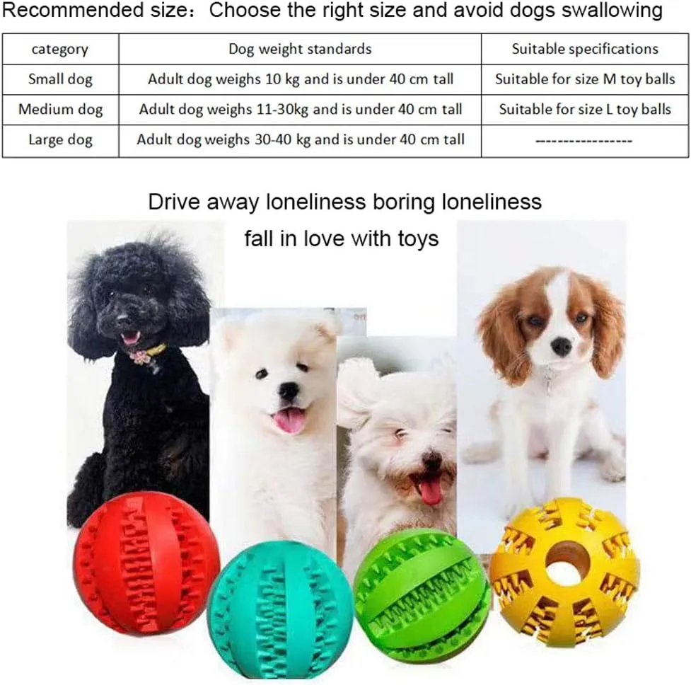 Sunglow 2 Pack Teething Toys Ball for Small/Medium/Large Dogs and Puppies, Nontoxic, Cat, Bite Resistant, Food Treat Feeder, Chew Tooth Cleaning Exercise Game, IQ Training