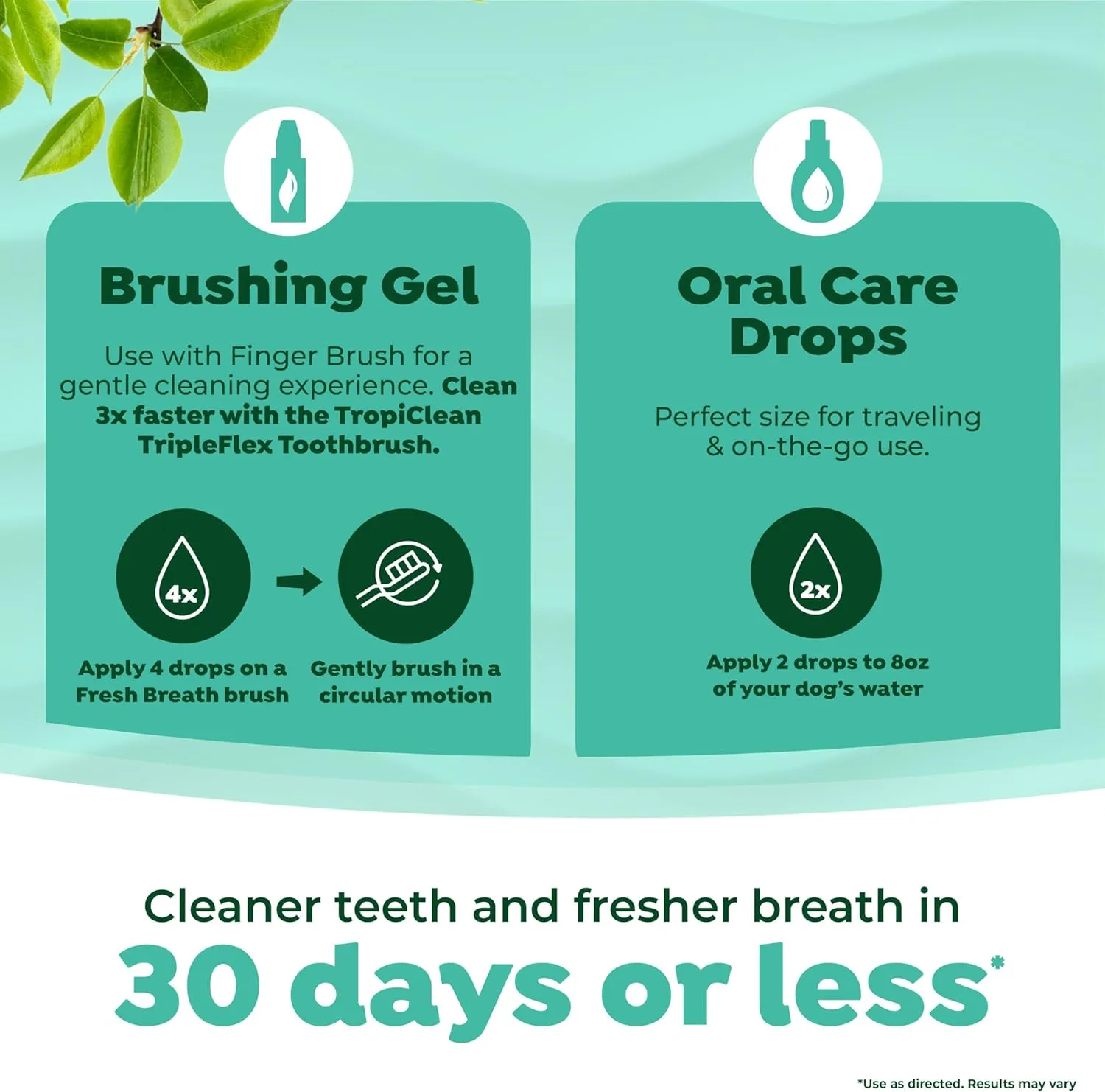 TropiClean Fresh Breath & Tartar Control Total Care System for Large Dogs | Dog Toothpaste & Brush | Dental Gel for Dogs