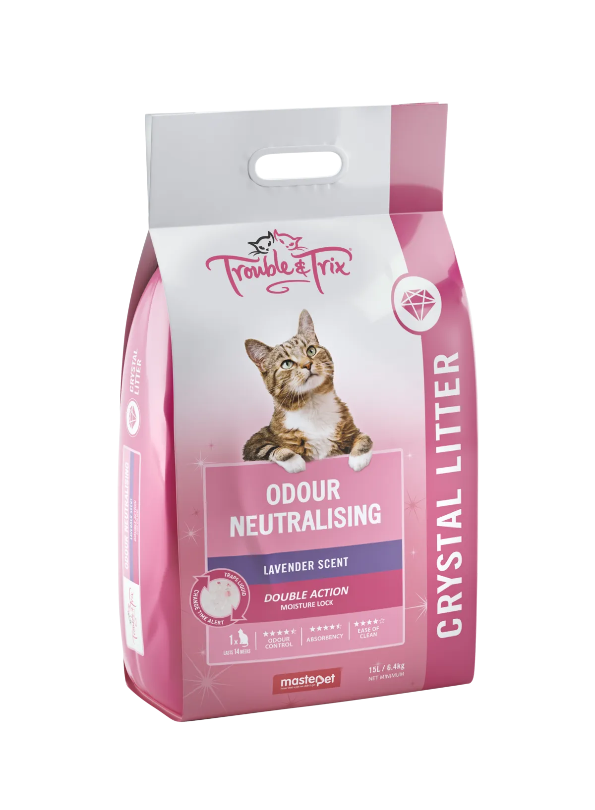 Trouble and Trix Odour Neutralising Lavender Crystal Cat Litter 15L