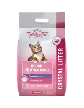 Trouble and Trix Odour Neutralising Lavender Crystal Cat Litter 15L